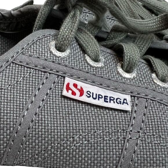 Superga gray classic canvas low top sneakers size 7 - Picture 5 of 16